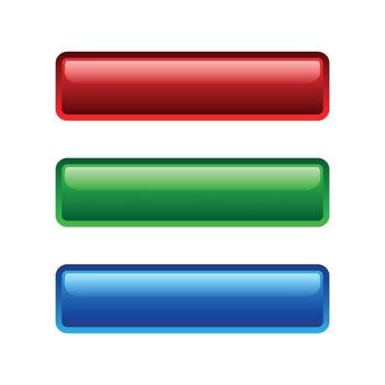 Set Rectangle Blank Button Website Template vector