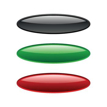 Set Eclipse Blank Button Website Template vector