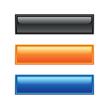 Set Rectangle Blank Button Website Template Illustration Design vector