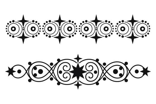 Elegant black scrollwork borders and ornaments vector