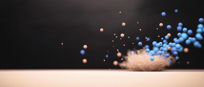 Abstract airborne particles create dynamic visual effects , volatile organic compounds photo