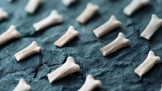 fosilizado permanece de antiguo plantas y animales en piedra, fósil combustibles formación concepto foto