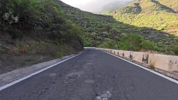 a road with a big mountain in the background video