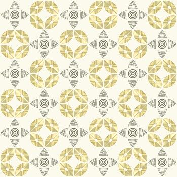 Simple abstract illustration of lines and geometric shapes arranged in a seamless pattern. vector