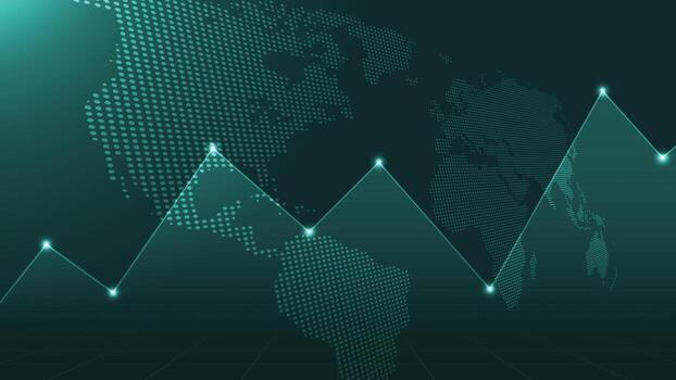 Global data visualization with graphs vector