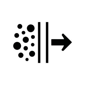 purificación proceso concepto con partículas Moviente mediante filtración y filtración sistema vector