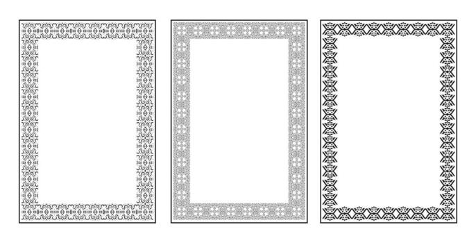 Intricate Decorative Frames with Artistic Borders for Invitations and Certificates vector