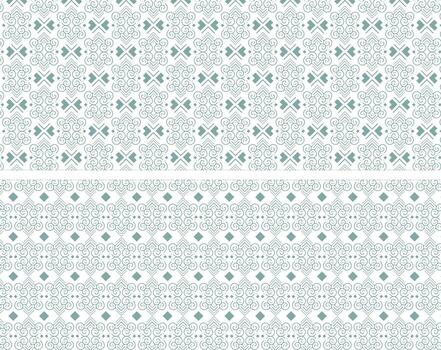 elegante línea Arte geométrico ornamento forma sin costura repetir modelo diseño vector