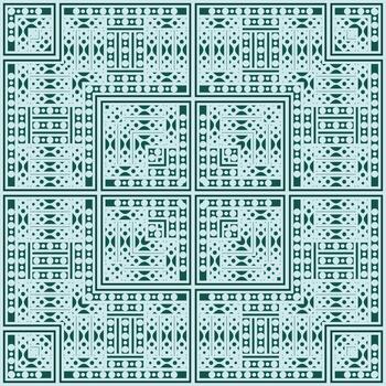 detallado geométrico cuadrado modelo con concéntrico circulo y línea diseño elemento vector