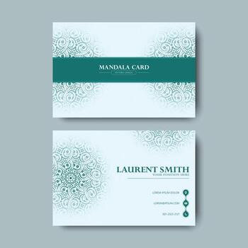 elegante mandala tarjeta diseño con resumen geométrico modelo para negocio vector