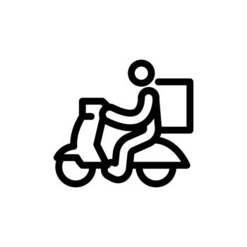 food delivery service outline icon design good for web or mobile app vector