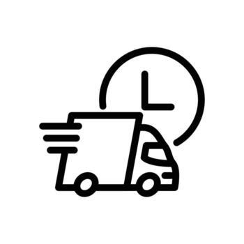 24 hour delivery service outline icon design good for web or mobile app vector