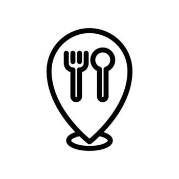 food location outline icon design good for web or mobile app vector