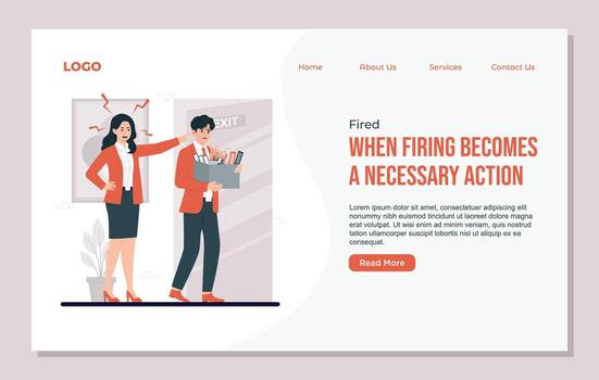 Business team discussing employee termination vector