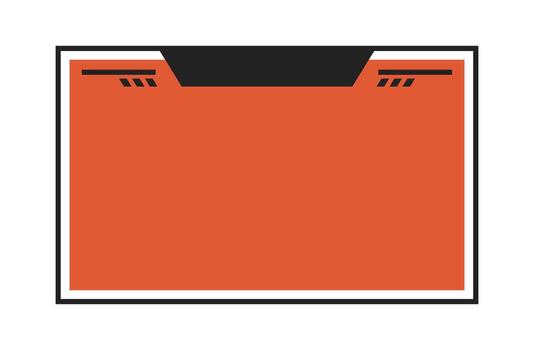 Futuristic frame for media player interface. Pop up window user interface. Online stream futuristic technology style. vector