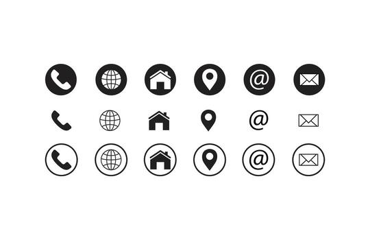 Web icon set symbol. communication icon set for web design, app development, computer and graphics resource. Web icon set illustration vector