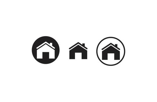 hogar y comunicación icono conjunto para web y aplicación desarrollo silueta aislado en blanco antecedentes vector