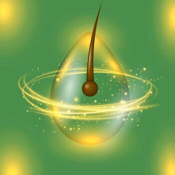 Golden drop with sparkling effects vector
