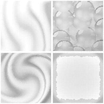 Halftone Dotted Pattern. Set of Dots. Dotted Texture on White Background. Overlay Grunge Template. Distress Linear Design. Fade Monochrome Points. Pop Art Backdrop. vector