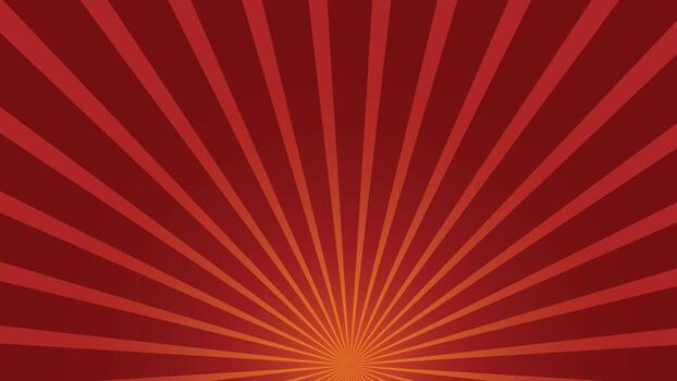 Abstract Red Sunburst Background with Radiating Lines vector