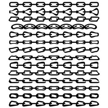 Set of Different Chain Frames Isolated on White Background vector