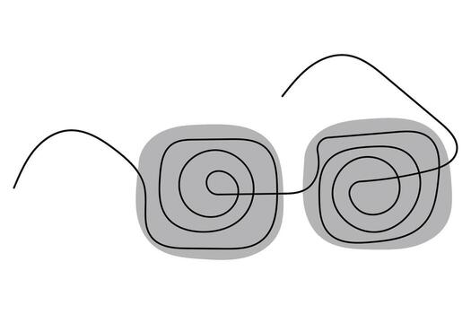 bosquejo mano dibujado diseño mínimo de frio lentes lente antecedentes decorativo nerd. vector