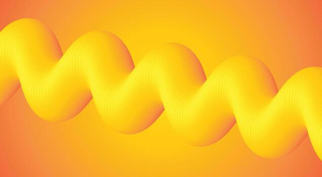 Blend Flowing 3D Abstract Background Yellow Gradient Design Illustration vector