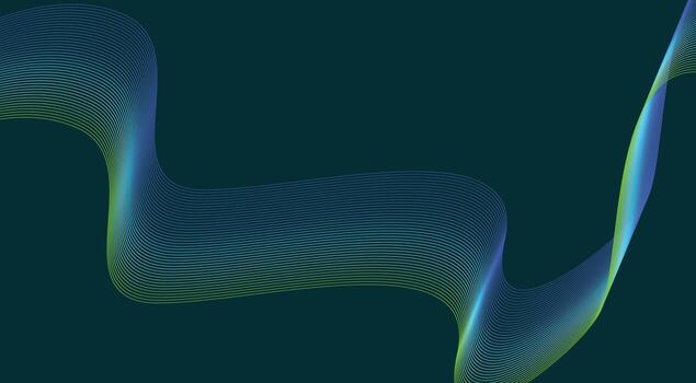 Blend Wave Background Cyan Gradient Abstract Design Illustration vector