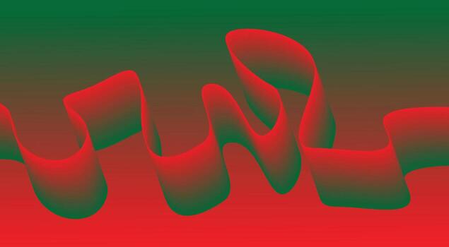 Blend Wavy Green And Red Gradient Abstract Background Design Illustration vector