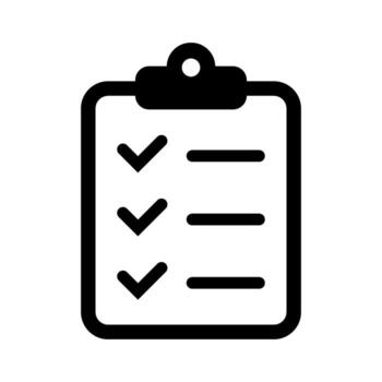 Clipboard icon symbol, checklist icon for web site and app design. vector