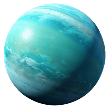 turquesa planeta com rodopiando nuvens dentro profundo espaço png