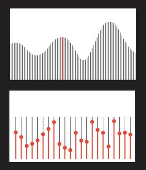 Background wave tuning radio amplitude unique vector