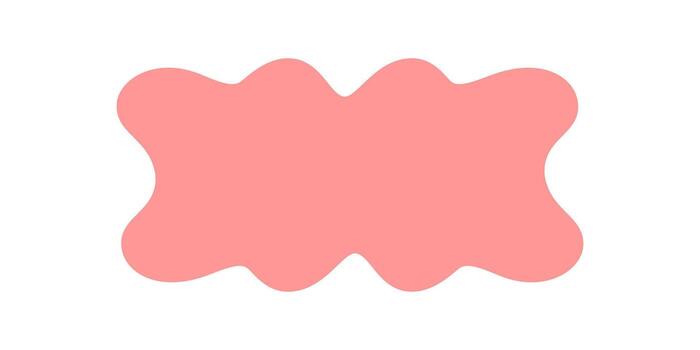 Groovy wavy bubble scallop rectangle border with retro abstract shape style. Y2k background in solid frame form uses playful modern graphic elements for trendy and creative visual appeal. vector