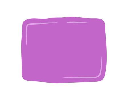 ondulado orgánico mano dibujado citar marco formas un Violeta rectángulo con fluido gota estilo. blanco parche fondo, garabatear gráfico marco y único espacio para texto o etiqueta. moderno y resumen concepto. vector