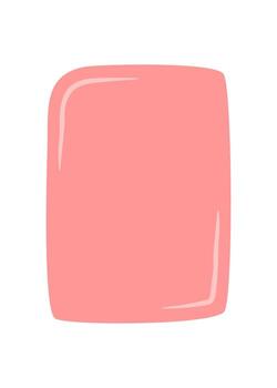 mano dibujado orgánico rectángulo marco en rosado. esta fluido parche formas un único caja de texto y resumen gota forma. moderno citar fondo, ideal como un mínimo formar para mensaje o texto mostrar. vector