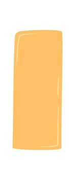 Hand drawn organic sticker rectangle frame in orange, serving as a unique textbox or card element. Use this doodle quote template as a creative badge, banner, or playful background for message vector