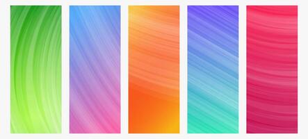 Set of modern gradient backgrounds with lines. Header banner. Bright abstract presentation backdrops. Fine illustration vector