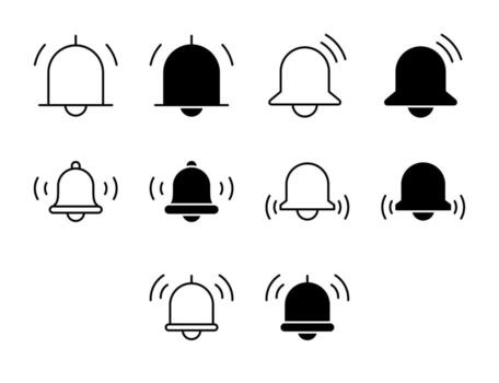 alerta ui icono conjunto sólido y línea error peligro estilo colección vector