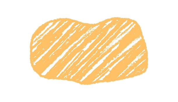 Wavy crayon quote box as hand drawn sketch. Orange scribble rectangle background forms a fluid banner with a diagonal style. Creative graphic for message or label accent in modern abstract layout. vector