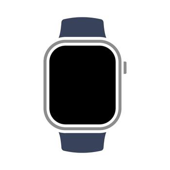 Apple watch wireframe icons isolated on white background. Outline Apple devices mockups. illustration vector