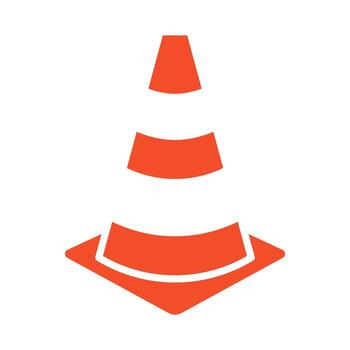 Construction cone icon, illustration design. Tools collection. on white background. color editable, eps 10 vector