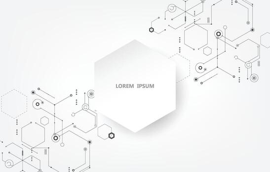 hexagon futuristic technology background.Abstract digital network. vector