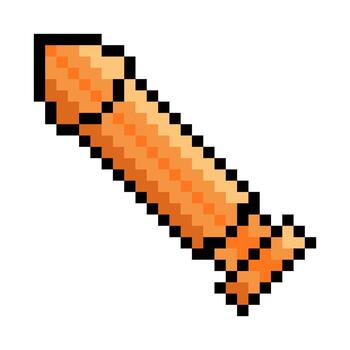 Bullets with pixel art isolated on white background vector