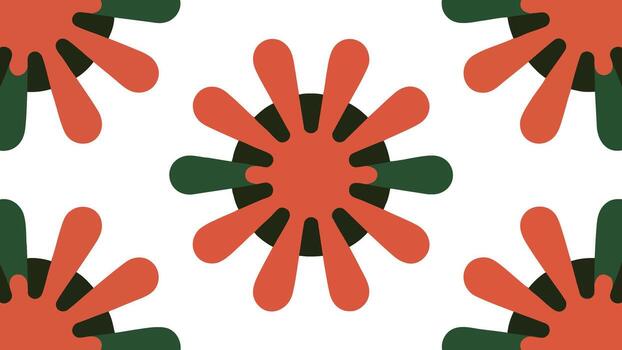 resumen silueta modelo presentando central racimo de extraño formas negrita plano tonos rodeado por blanco exterior marco relleno margen vector