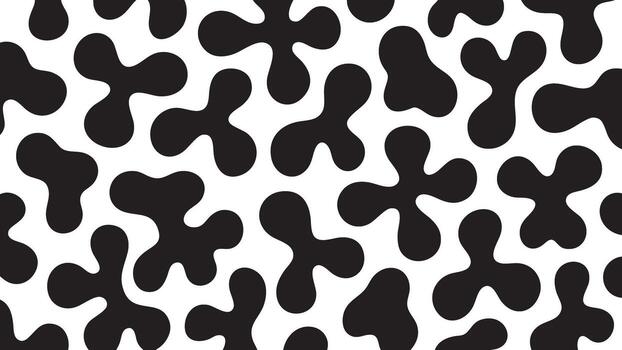 Modern Abstract Silhouette Background Random Shapes And Blobs Design Bold Black On White Illustration vector