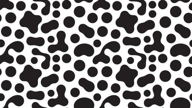 mínimo resumen silueta modelo con aleatorio formas gotas equilibrado marco negro en blanco ilustración vector