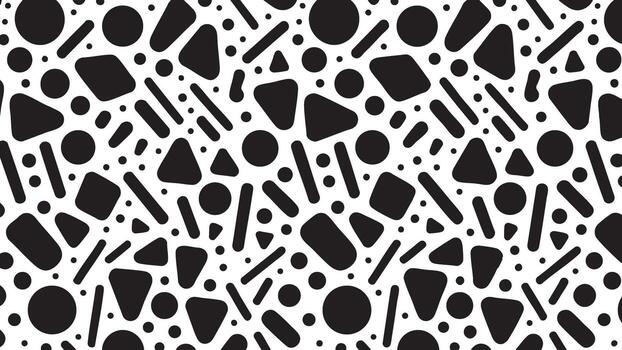 Striking Pattern Illustration Featuring Dense Abstract Shapes Bold Silhouette On White Minimal Background vector