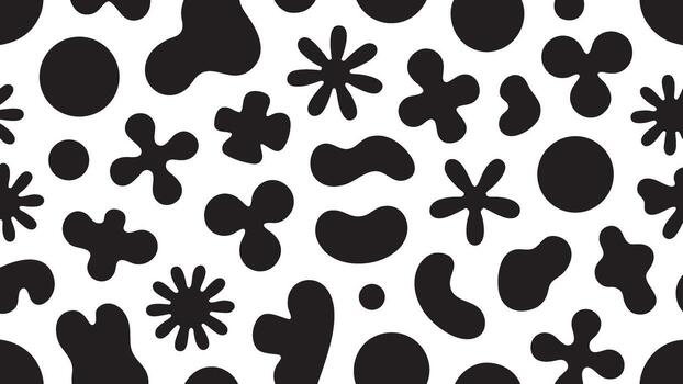 Full Frame Silhouette Pattern Random Abstract Shapes Artistic Decorative Layout Minimal Illustration vector