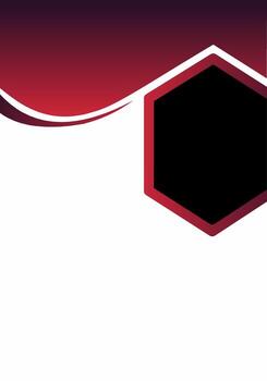 Modern Abstract Background with Red Gradient and Black Hexagon Element vector