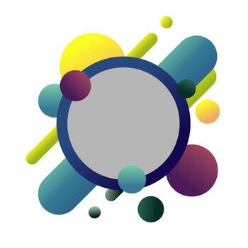 Colorful Abstract Geometric Design with Circle and Gradient Elements vector